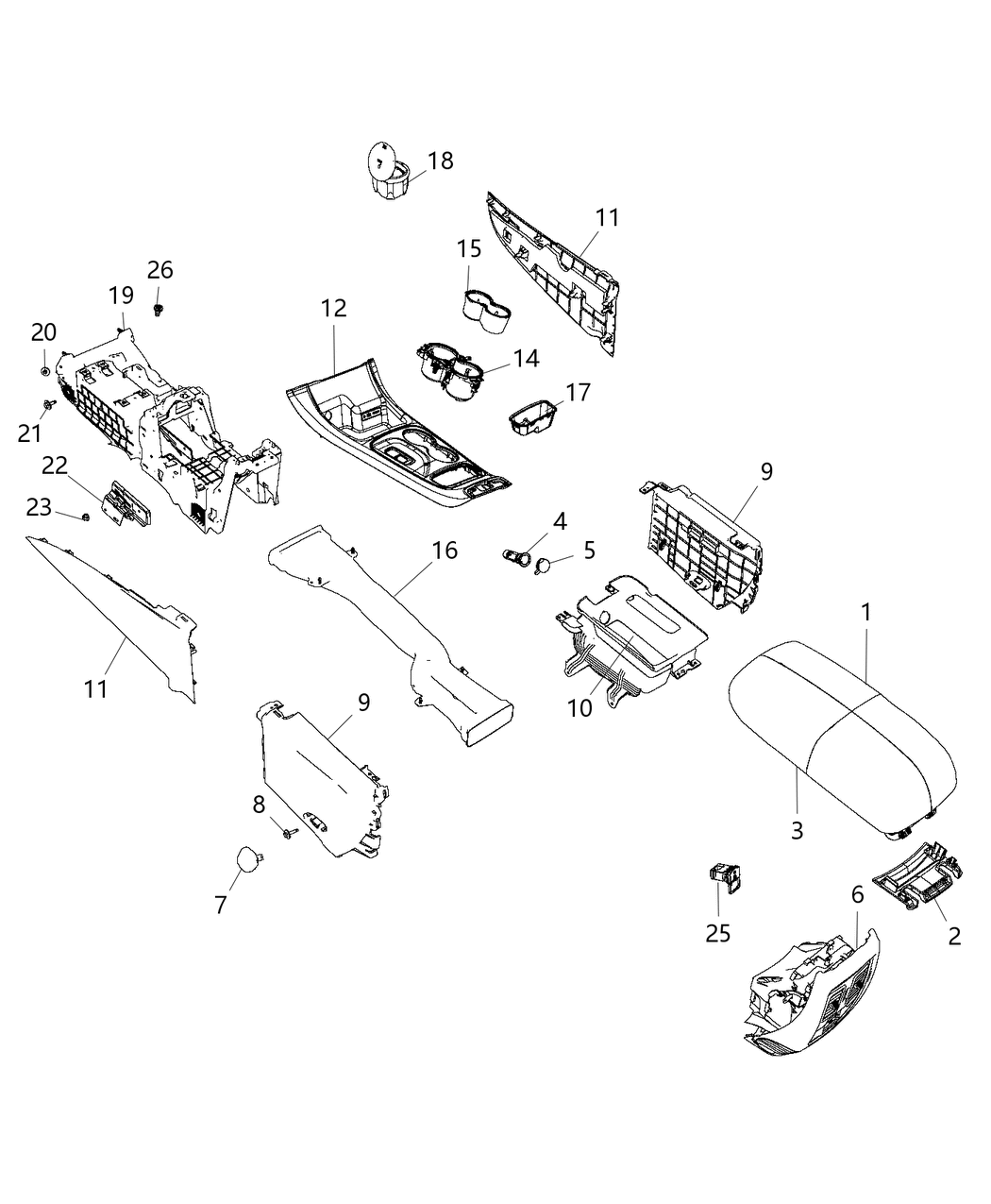 Mopar 5SM402A8AD Bezel Gear Shift Indicator