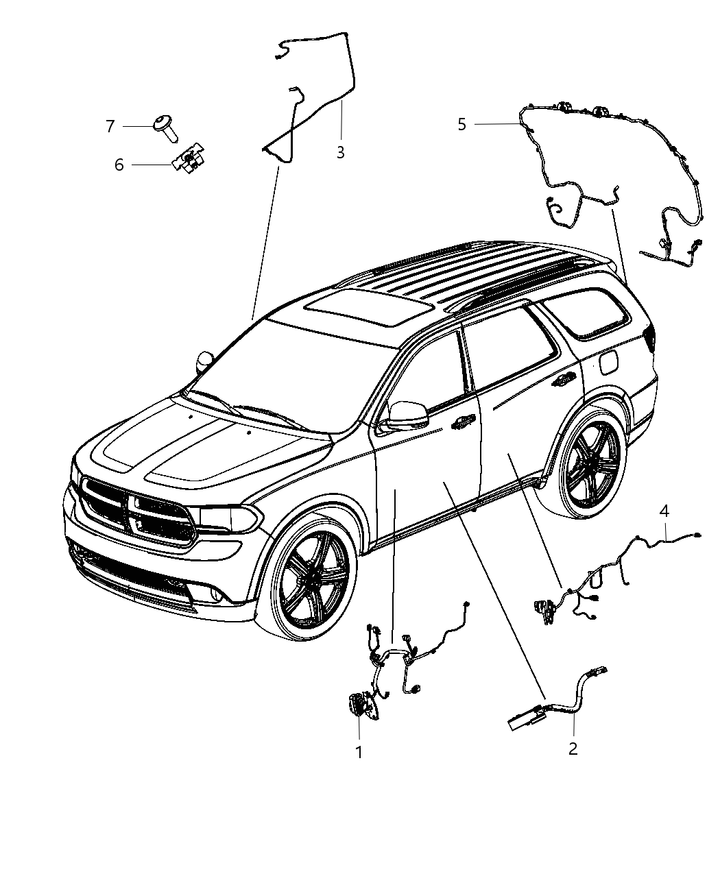 Mopar 68184628AB Wire Harness, Rear