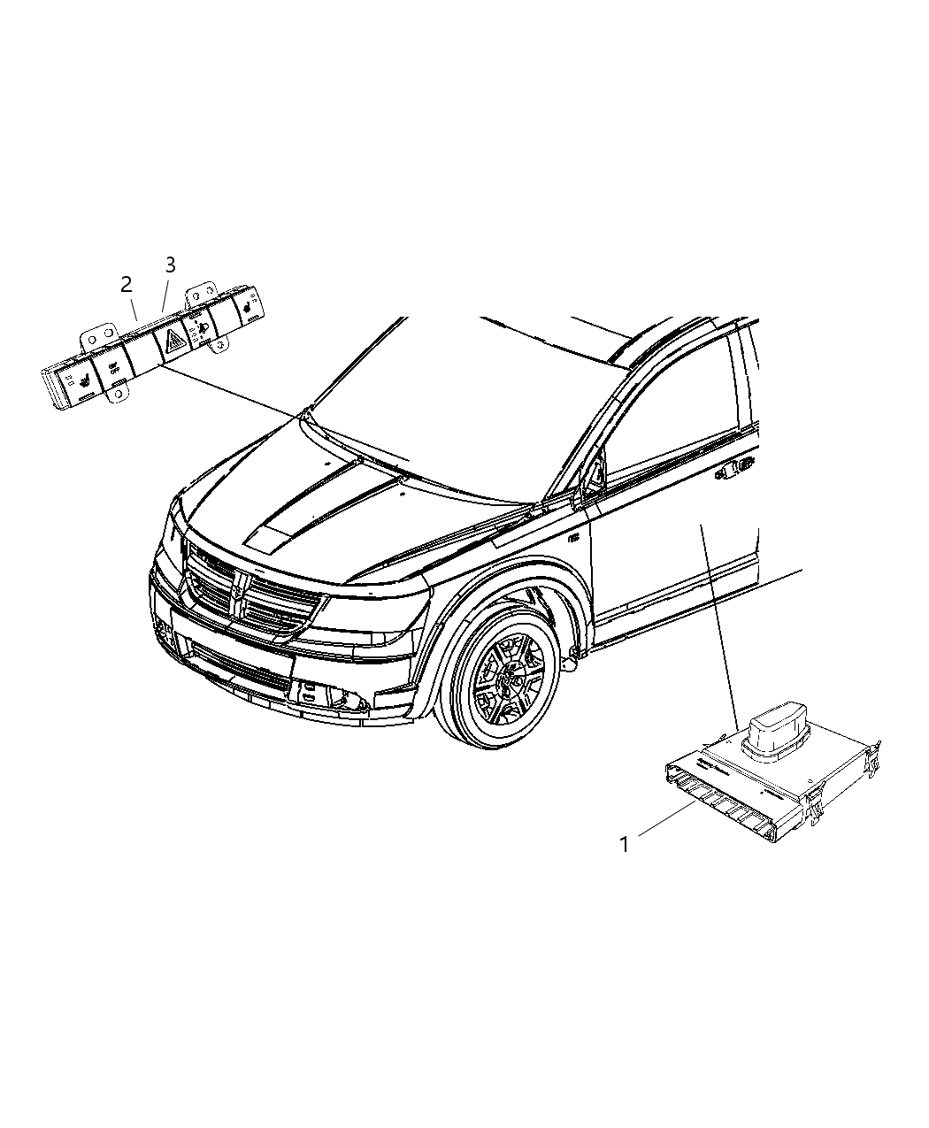 Mopar 4602568AH Switch 4 Gang