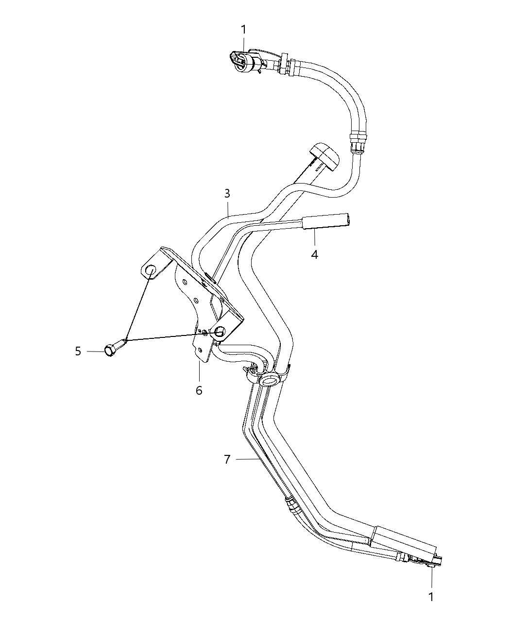 Mopar 68046067AB Bundle Fuel Supply And Vapor Line