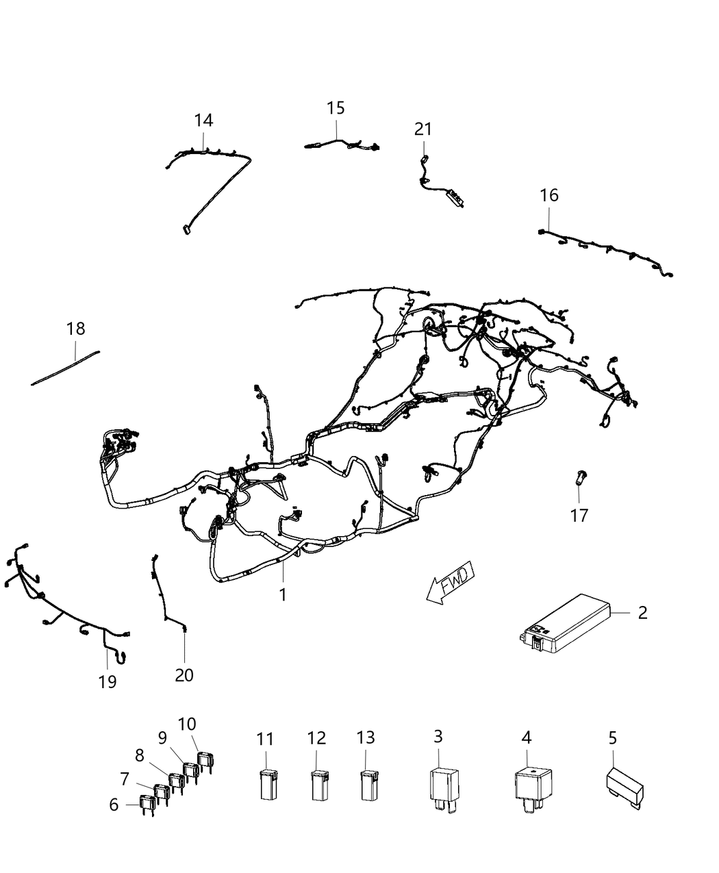 Mopar 68155354AC Wiring Unified Body