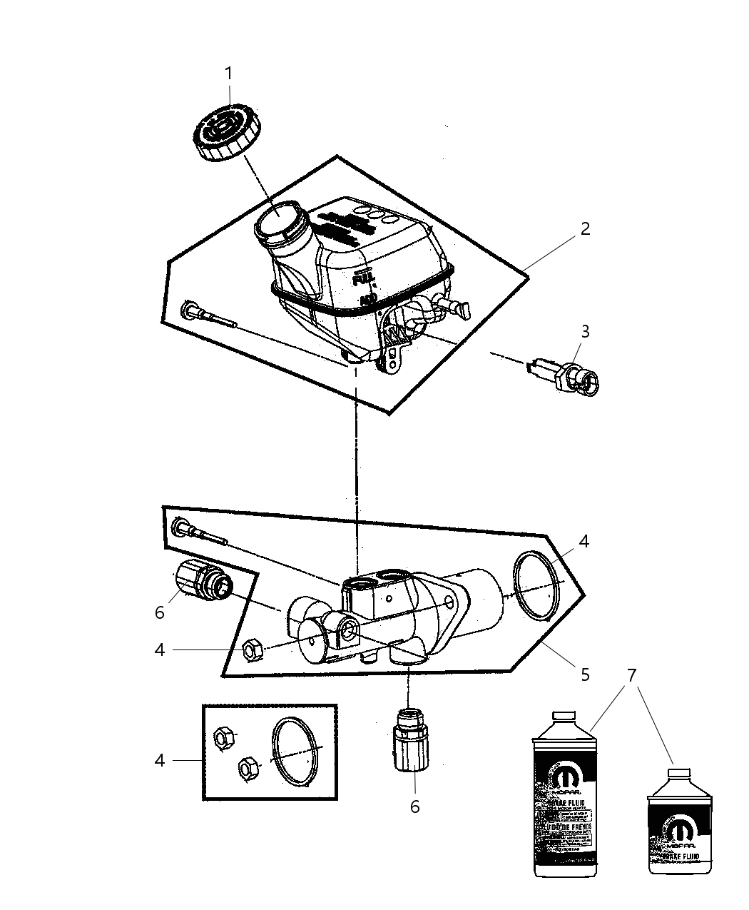 Mopar 5142507AA Master Cylinder Brake