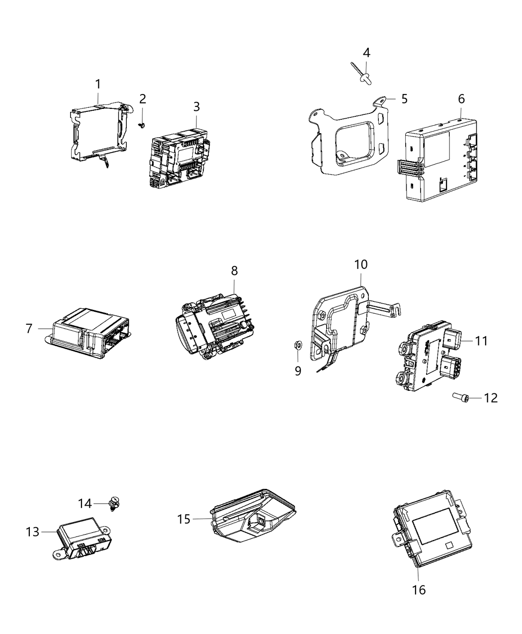 Mopar 68312373AA Module Body Controller Telematics System