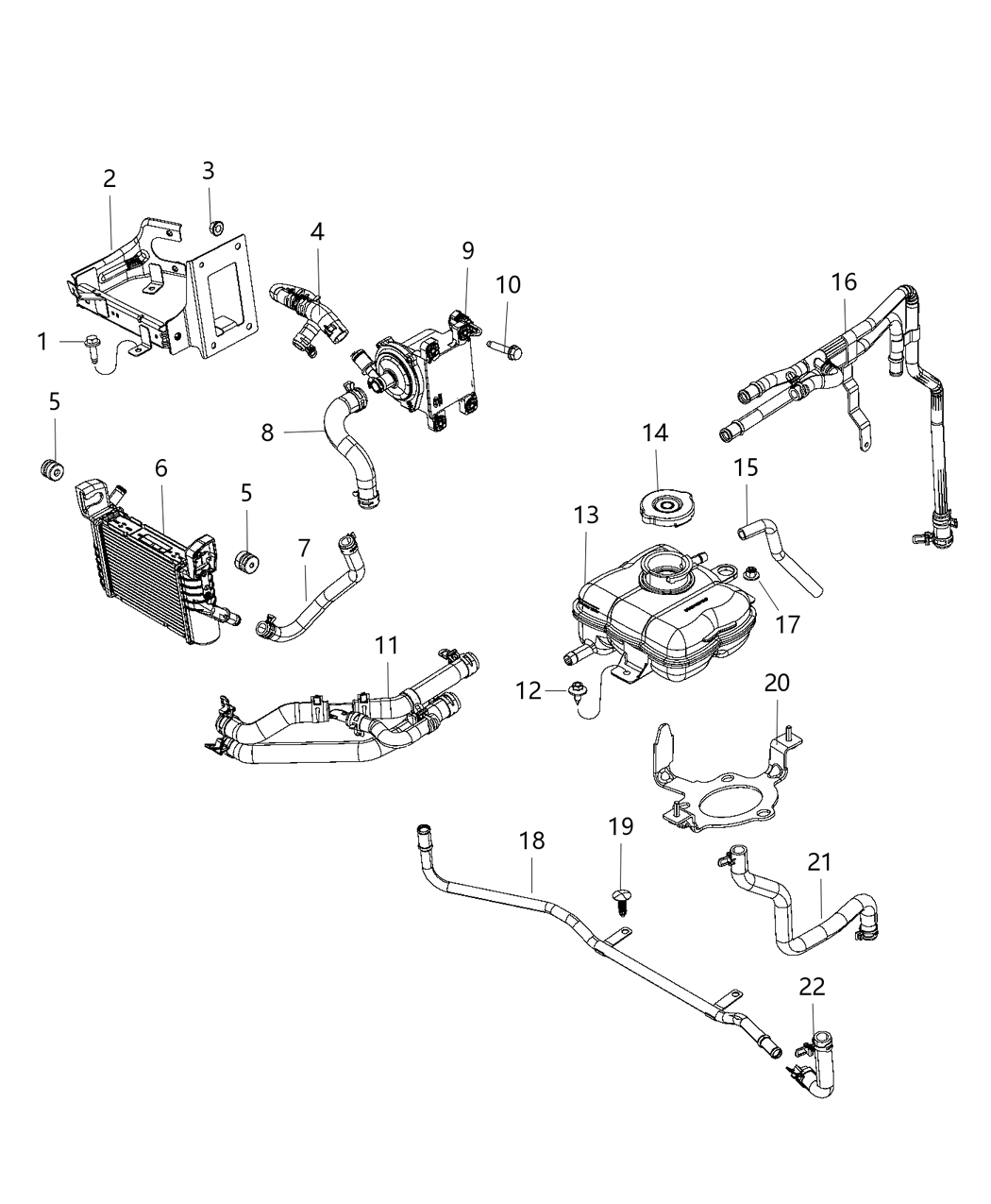 Mopar 5181868AE Pump Auxiliary Coolant