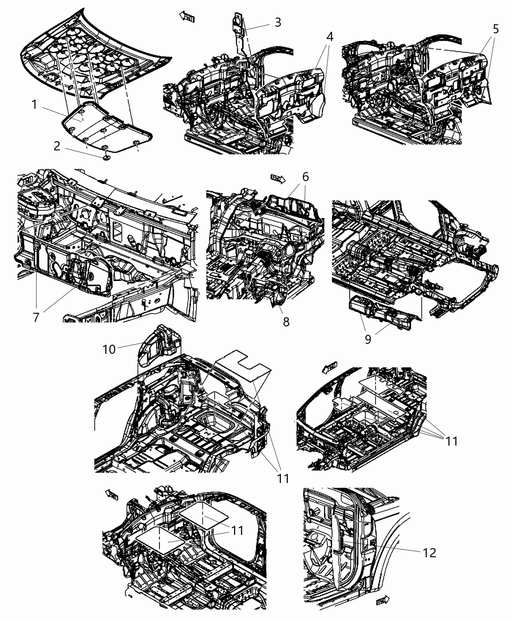 Mopar 4680633AD Silencer Cowl Side