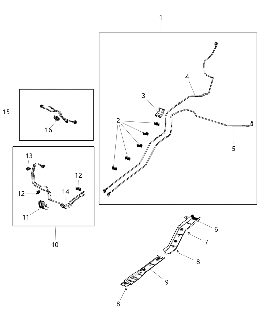 Mopar 68291686AC Bundle Fuel Supply And Vapor Line