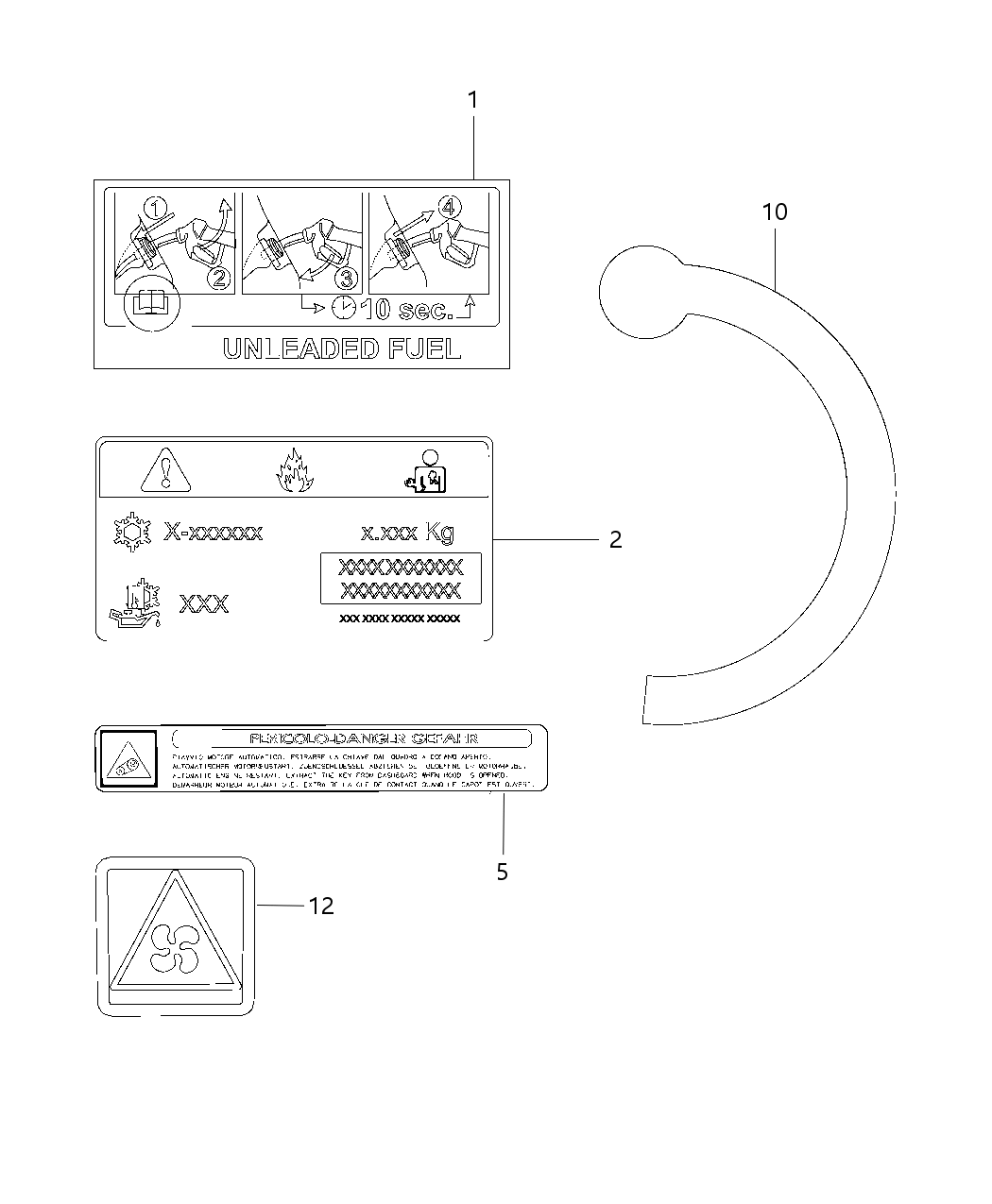 Mopar 68405135AA Label Vehicle Emission Control Information
