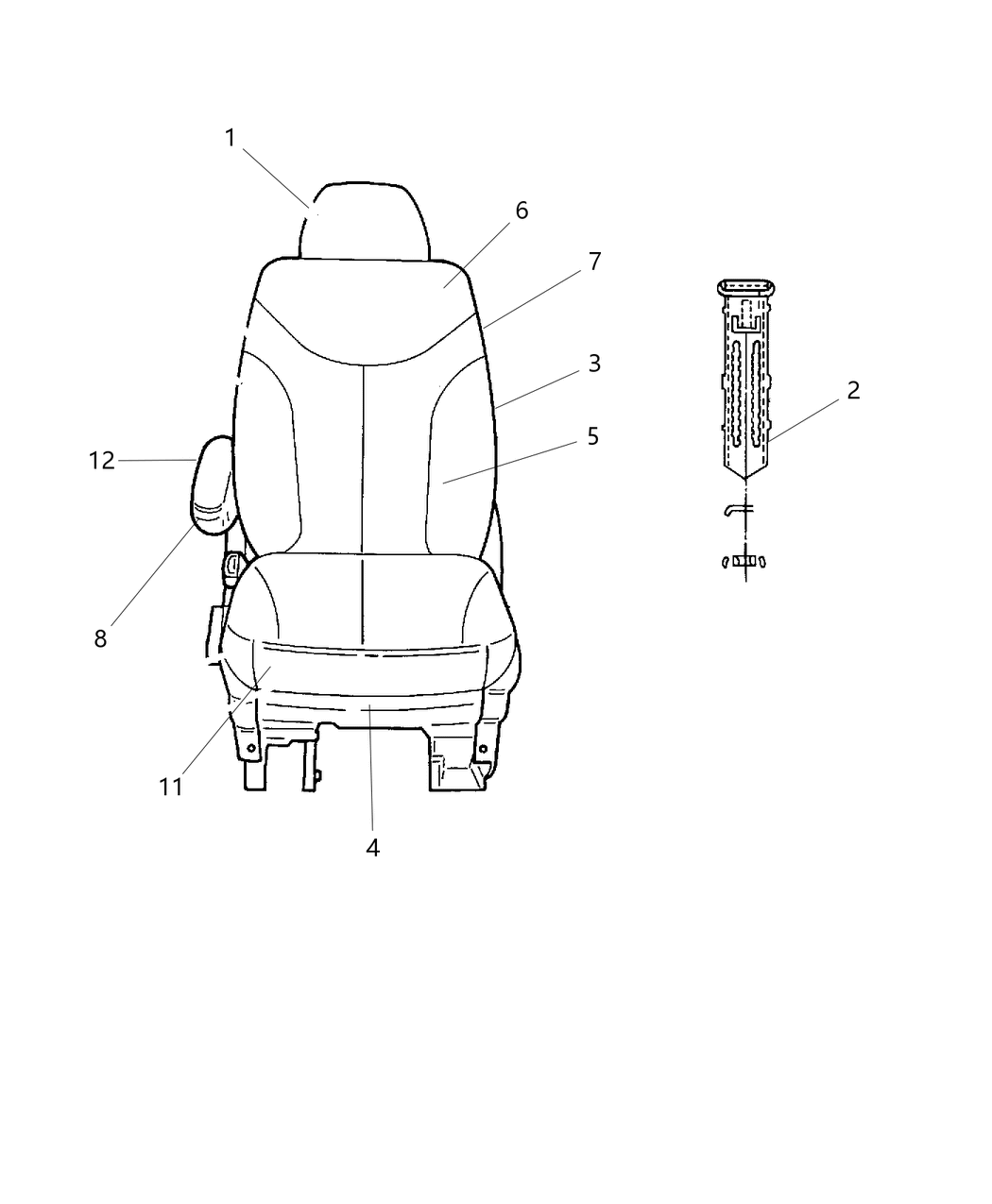 Mopar 1JA981S3AA Panel Front Seat Back