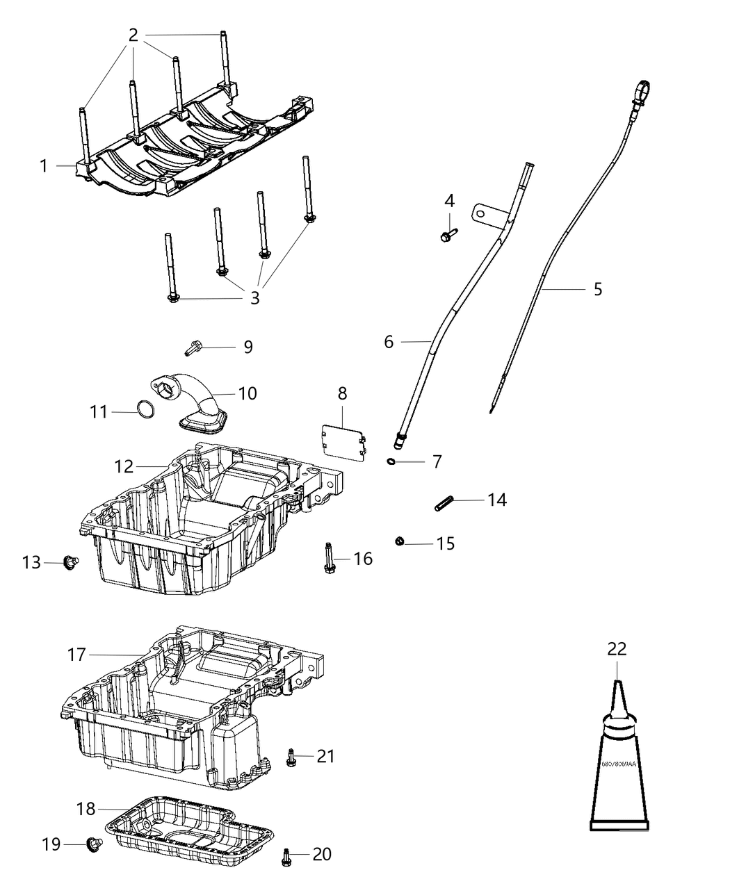 Mopar 4893321AB Tube Oil Pickup