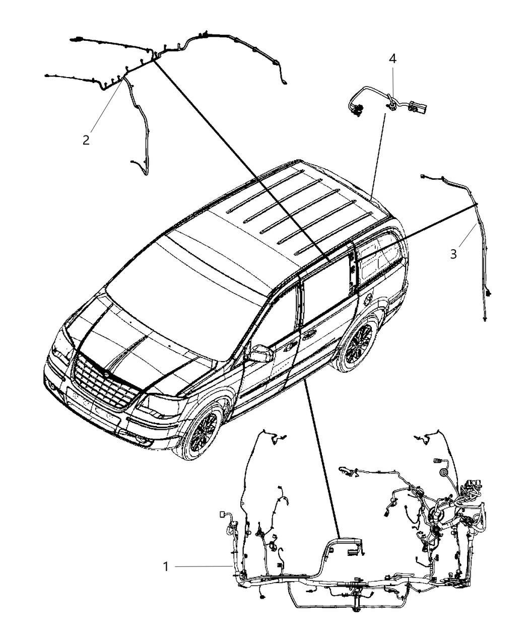 Mopar 68067795AC Wiring Body Upper