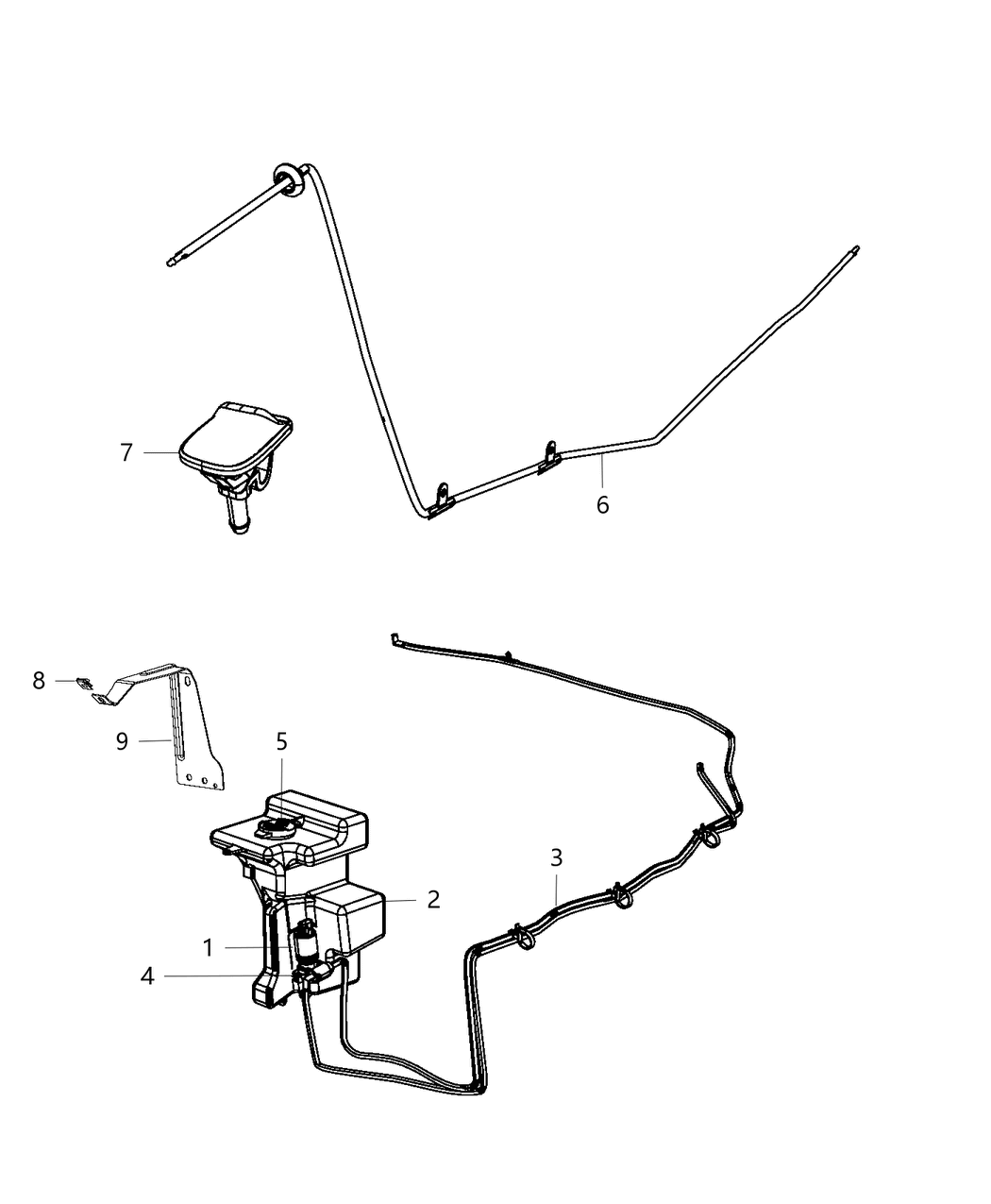 Mopar 68197412AA Hose Windshield Washer