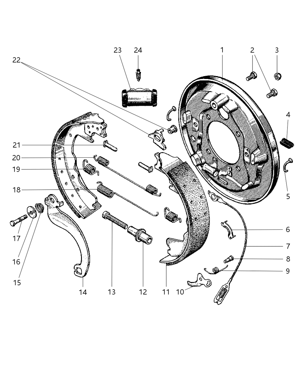 Mopar V2013337 Shoe And Lining Kit Drum