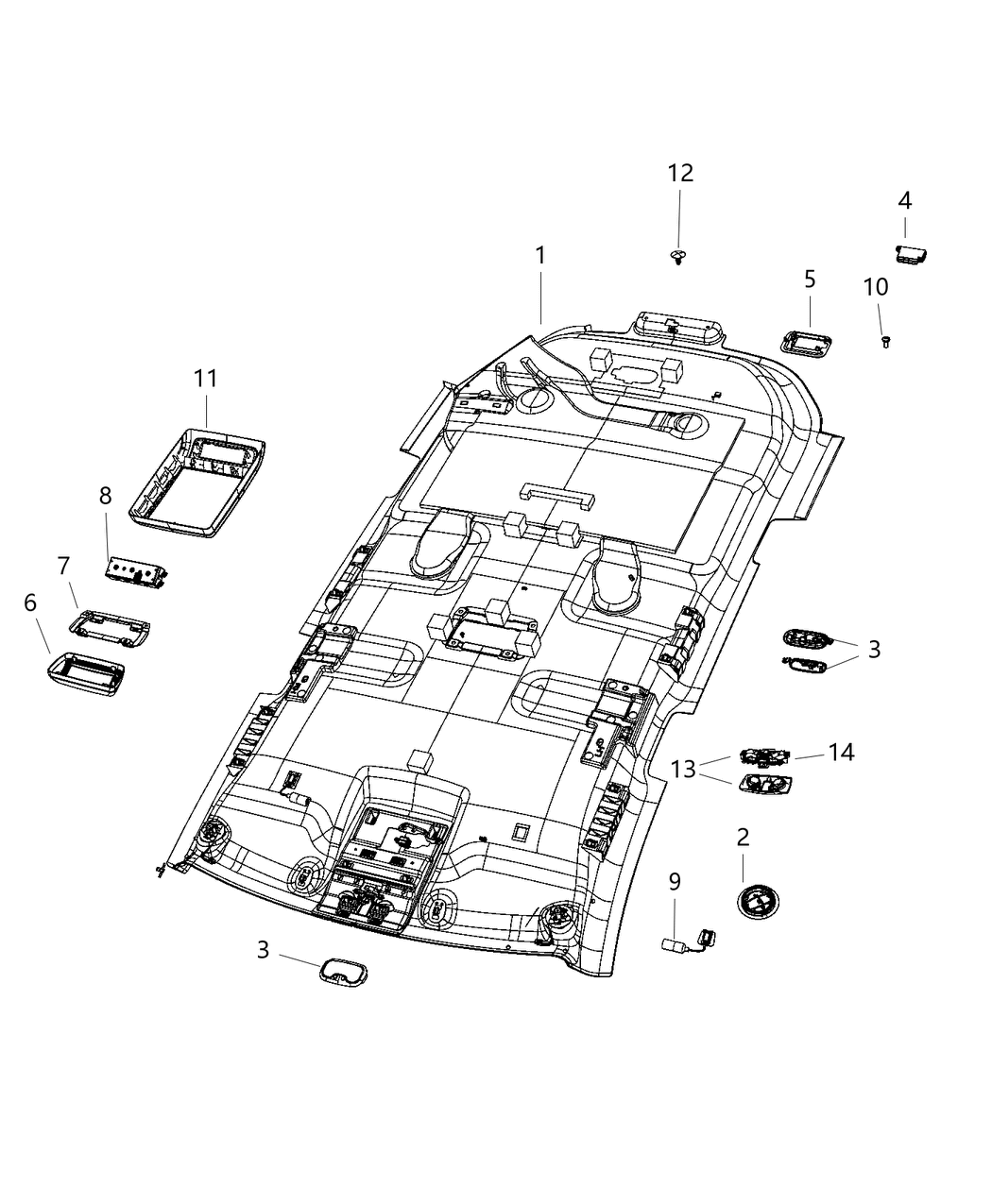 Mopar 6PX47HDAAF Headliner