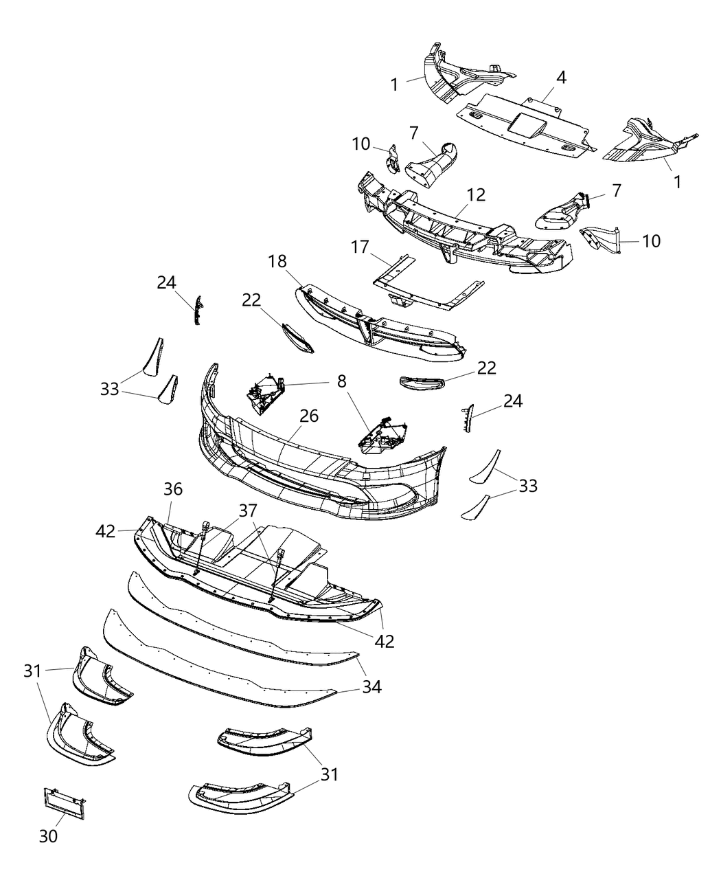 Mopar 68322464AA Bracket Front Splitter
