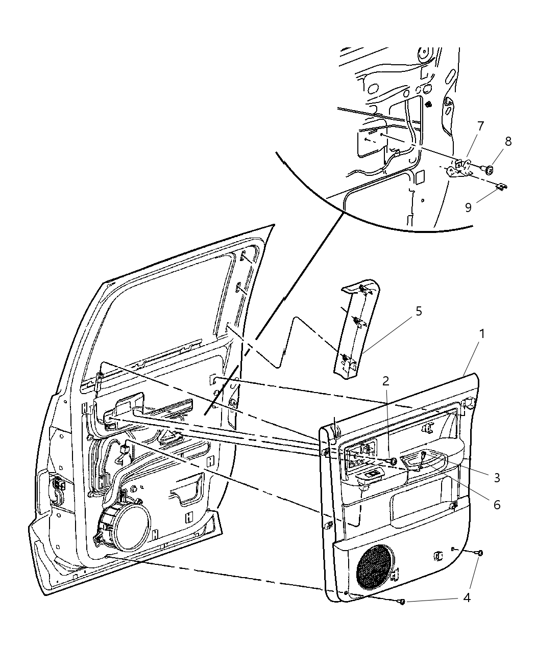 Mopar 5KL861DHAA Panel Rear Door Trim