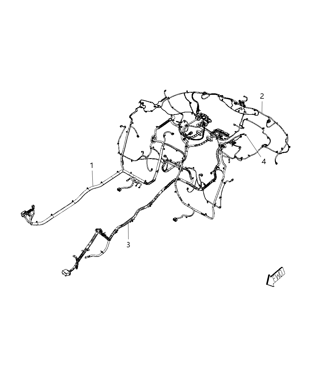 Mopar 5035149AD Wiring Underbody Contains Battery Wiring