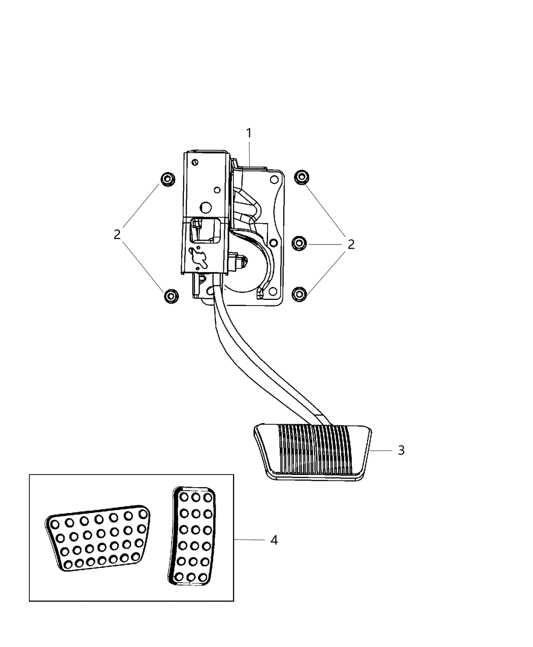 Mopar 4581587AA Overlay Kit Brake And Accelerator Pads
