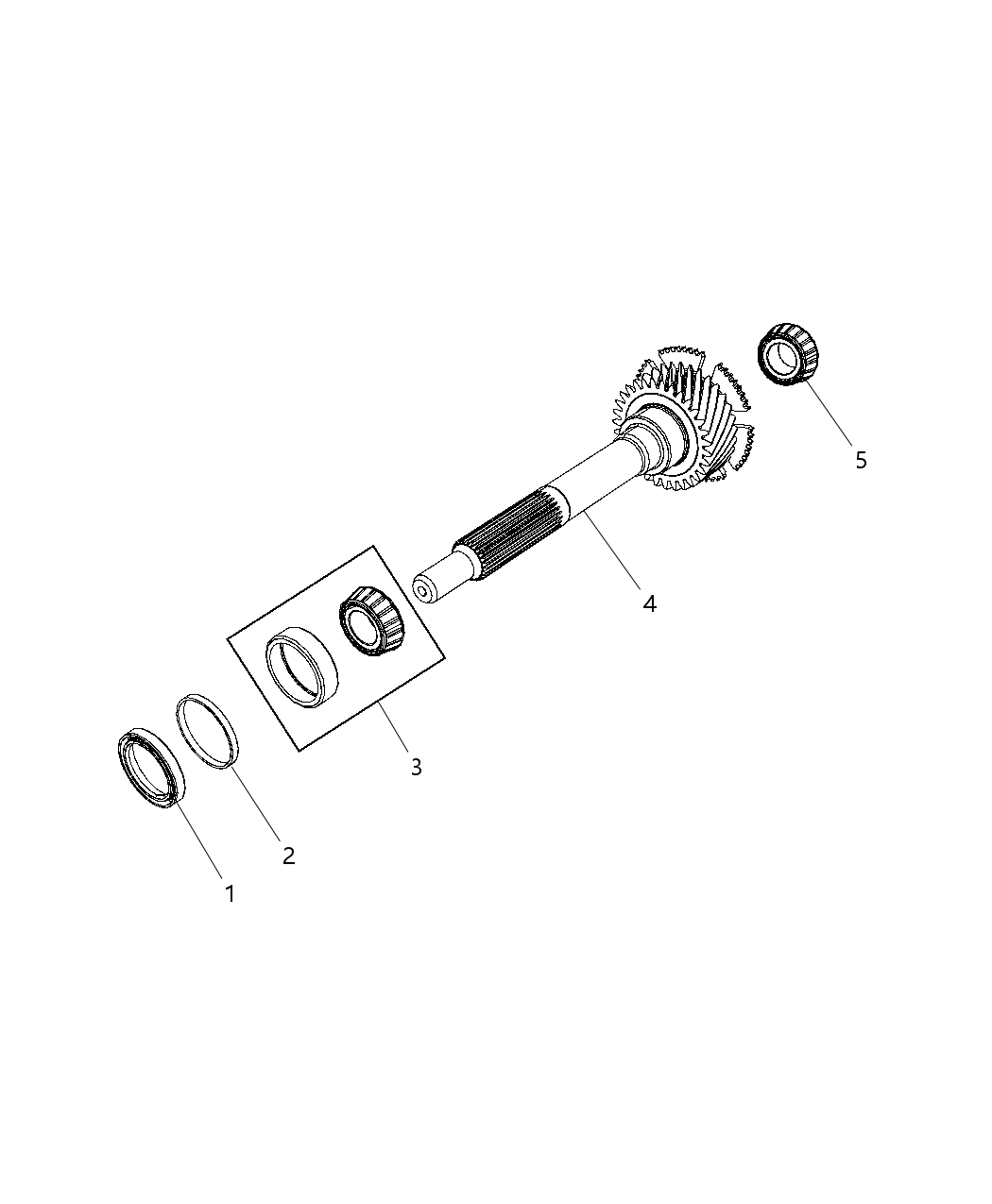 Mopar 68399247AA Shaft Package Input Includes Item #3