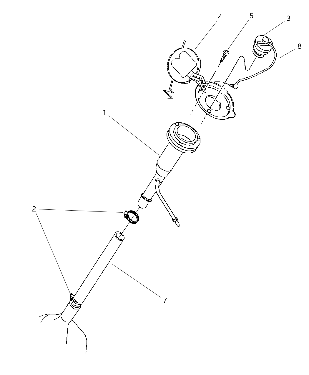 Mopar 4815924 Filler Fuel Filler Tube Mounting
