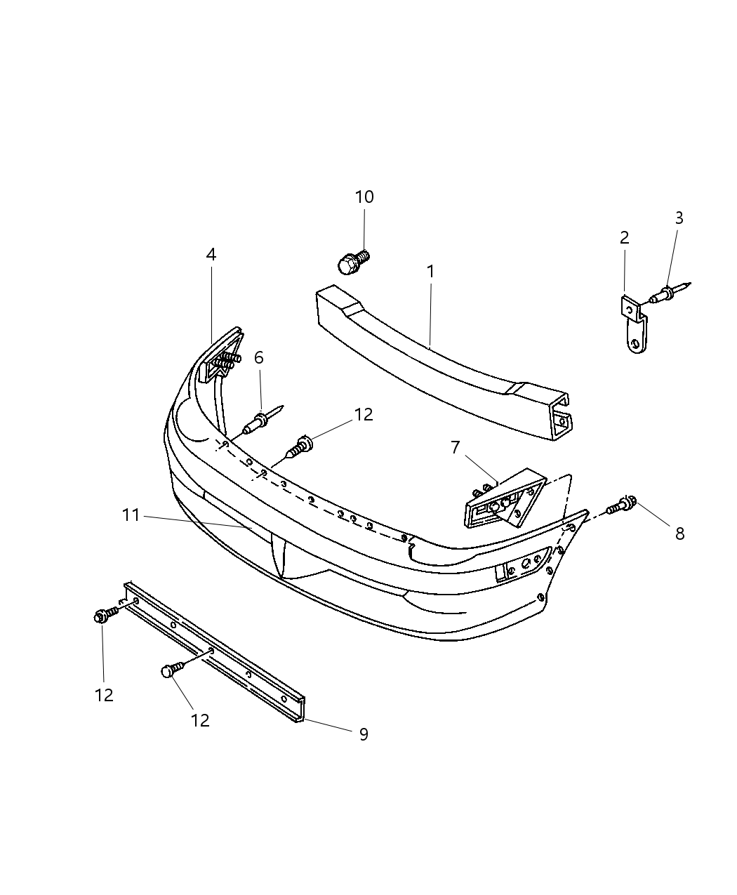 Mopar HV56PD7AB License Bracket