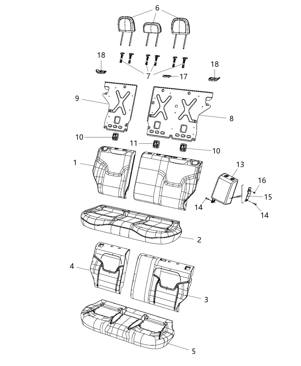 Mopar 68270899AA Bracket Rear Seat