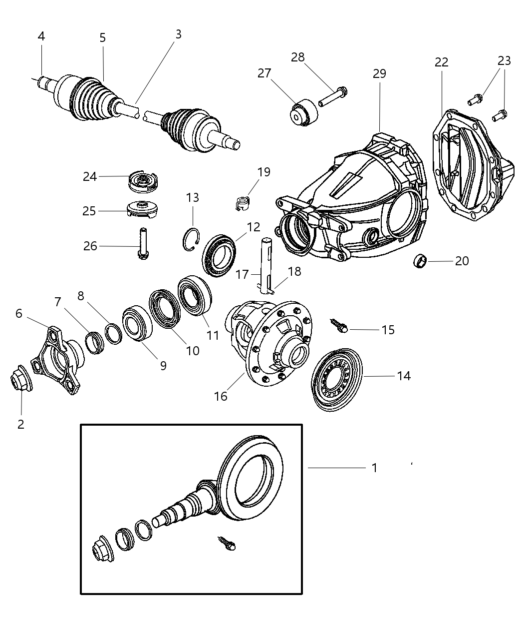 Mopar R5126331AA Shaft Axle Half