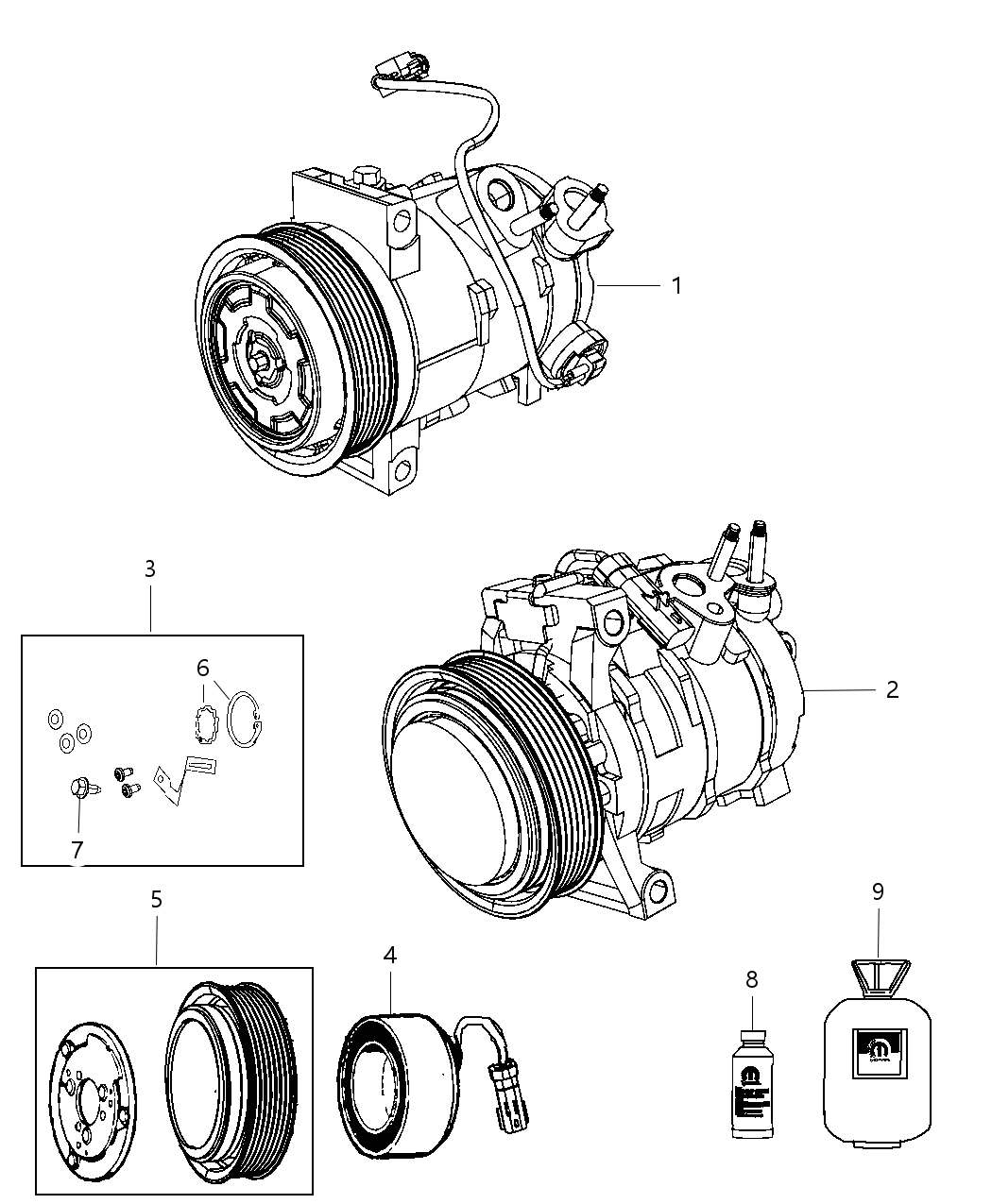 Mopar RL111296AC Compressor A/C