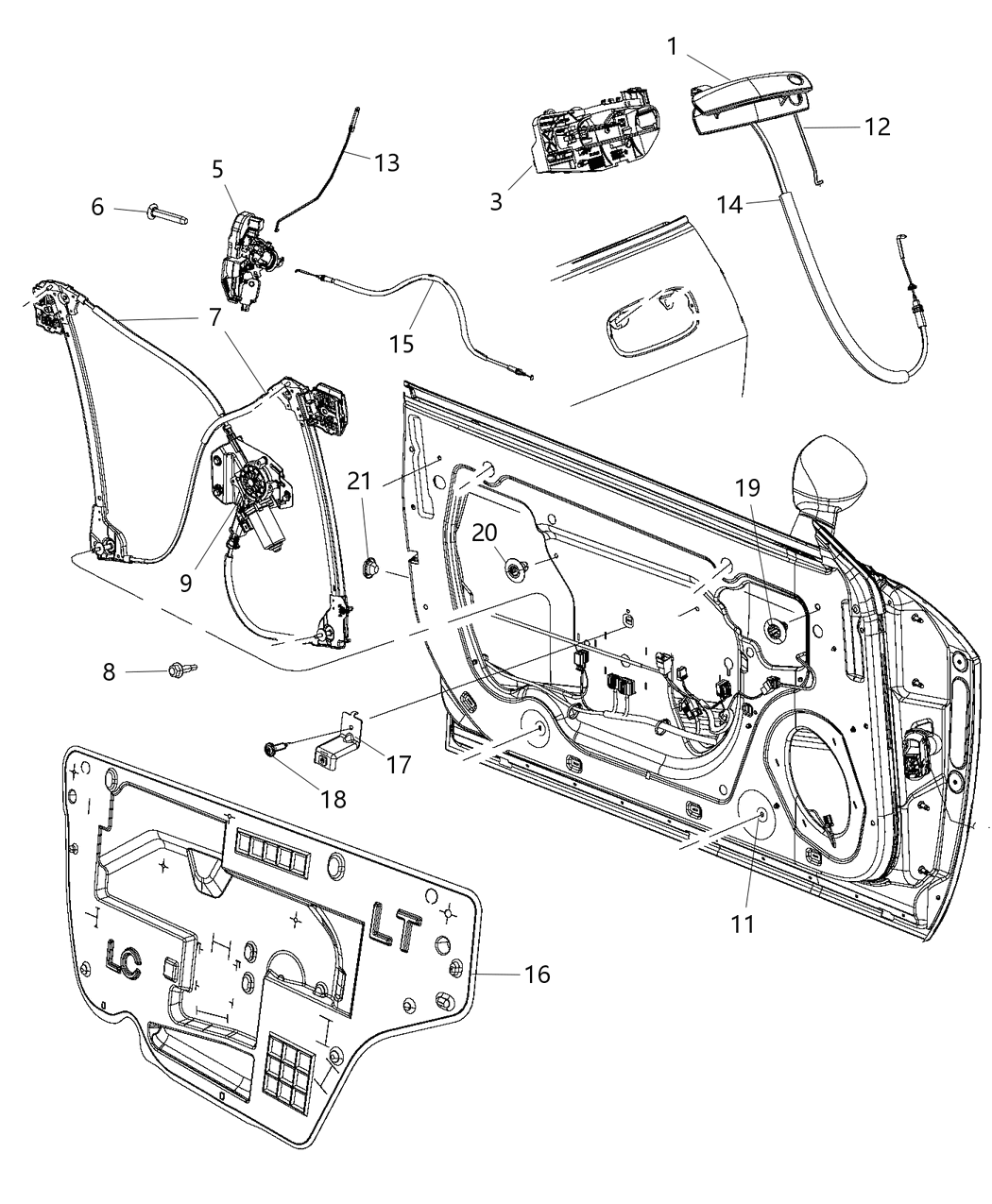 Mopar 1MZ85VJBAM Handle Front Door Exterior