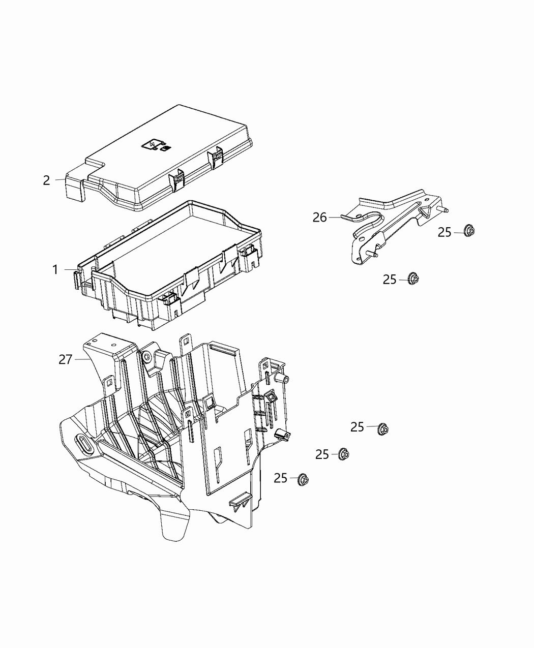 Mopar 68425202AB Power Distribution Center Intelligent Power
