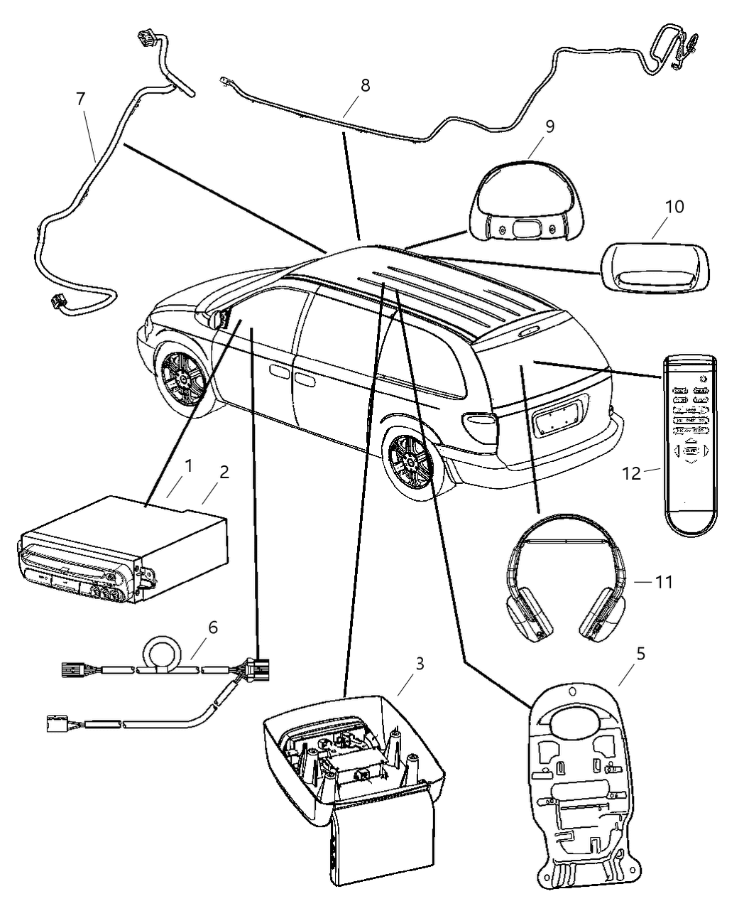 Mopar 5096085AA Latch Kit Video Screen
