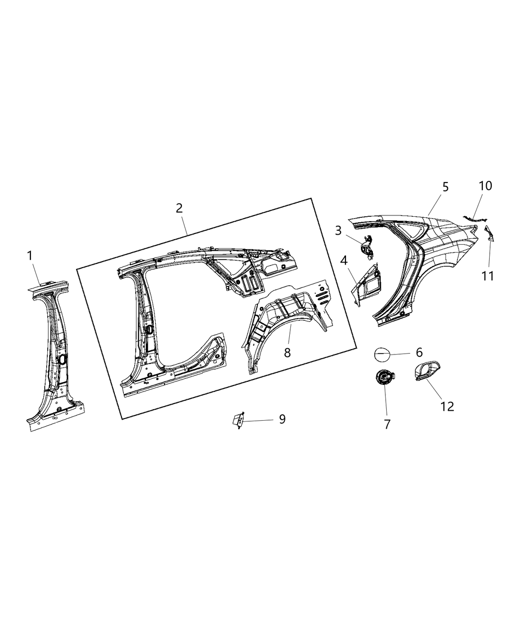 Mopar 68104443AA Reinforcement Fuel Filler Door