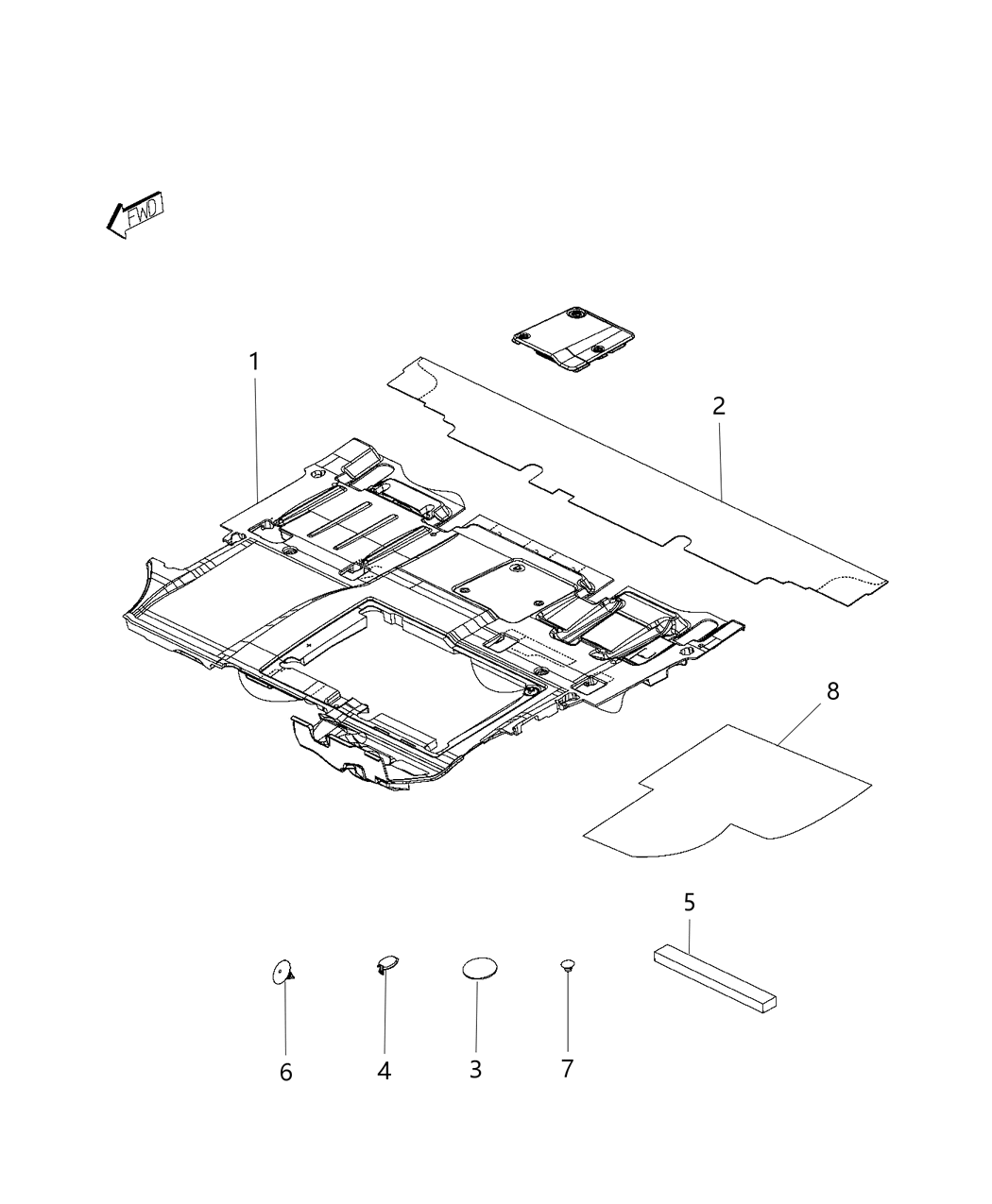Mopar 68266738AA Mat Floor