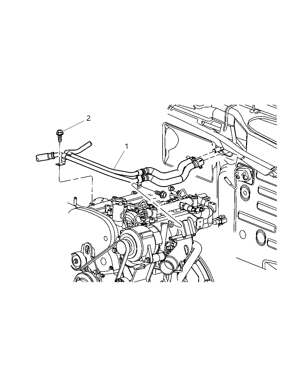 Mopar 55037704AA Hose Heater Supply