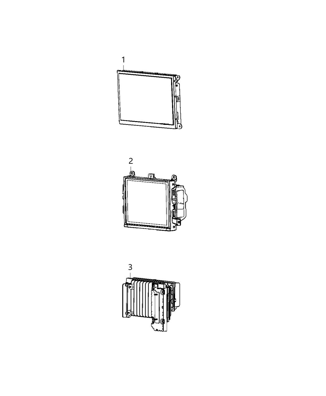Mopar 68433499AB Center Stack Display W/O Bezel 10 Inch Monitor