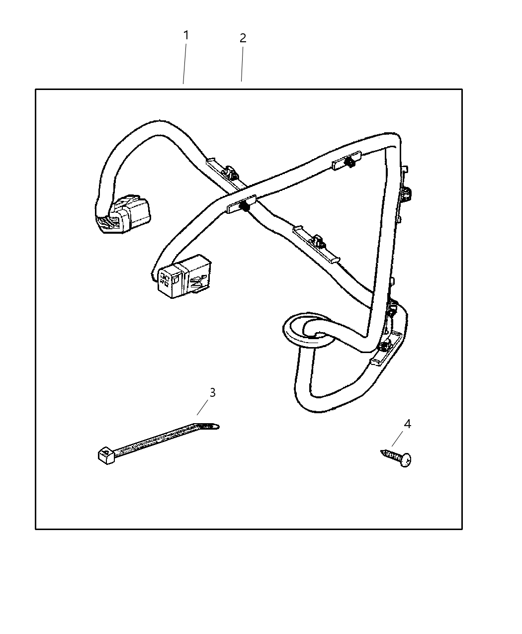 Mopar 82206538 Receiver Kit Trailer Tow