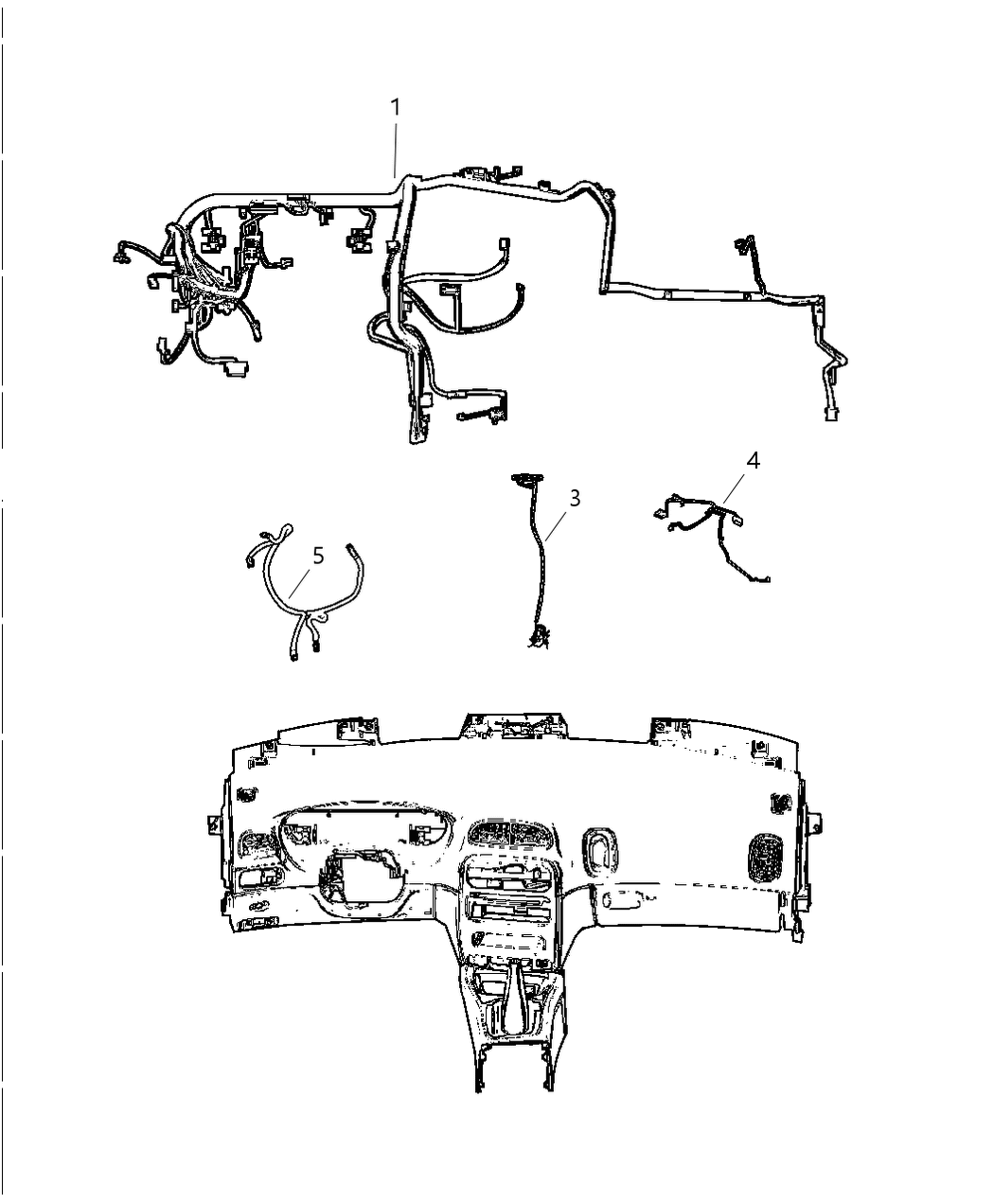 Mopar 5083141AA Harness Air Bag Jumper Base