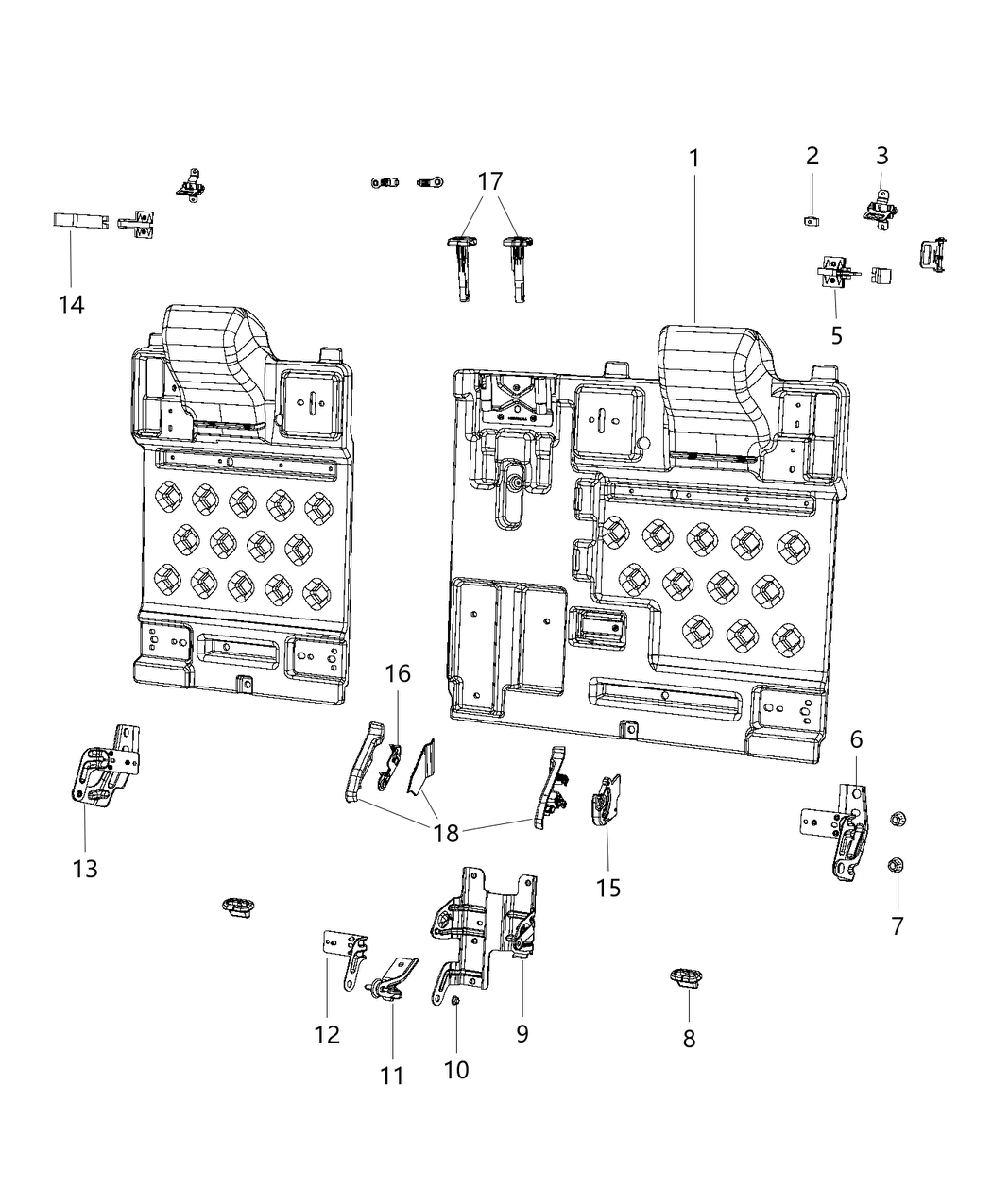 Mopar 1UY04LV5AB Sleeve Headrest
