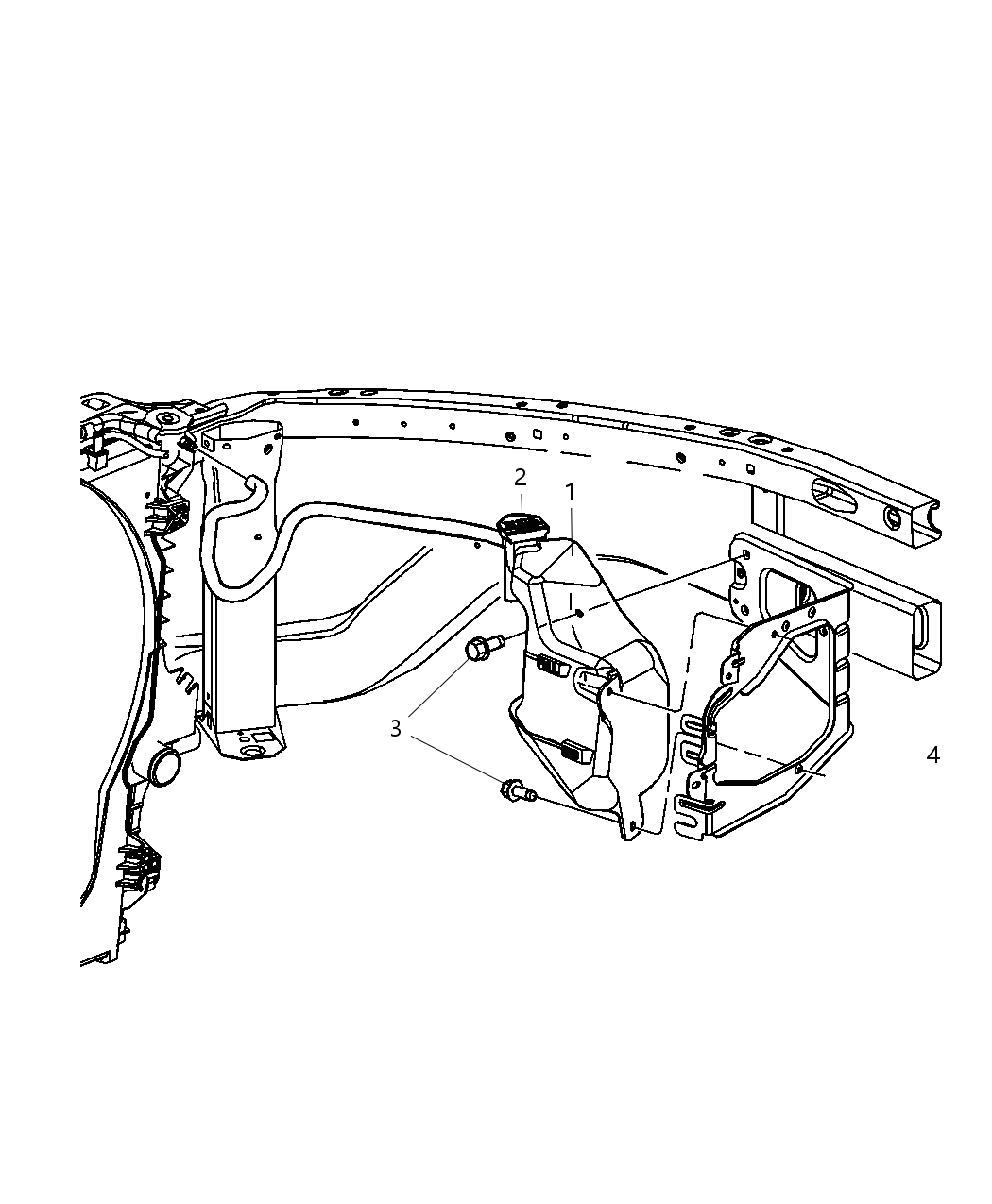 Mopar 68069395AA Shield Coolant Recovery Bottle