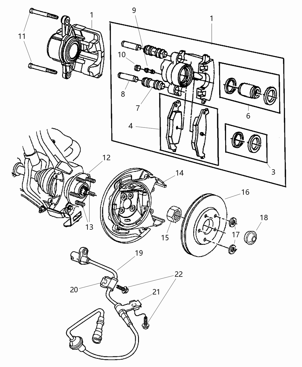 Mopar V2016309AB Shoe And Lining Kit Drum