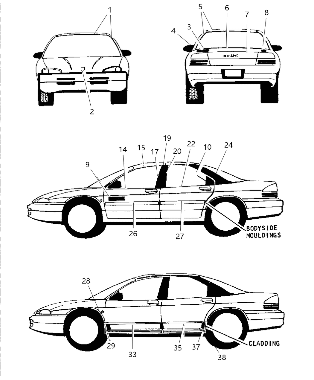 Mopar GL93SA1 Nameplate