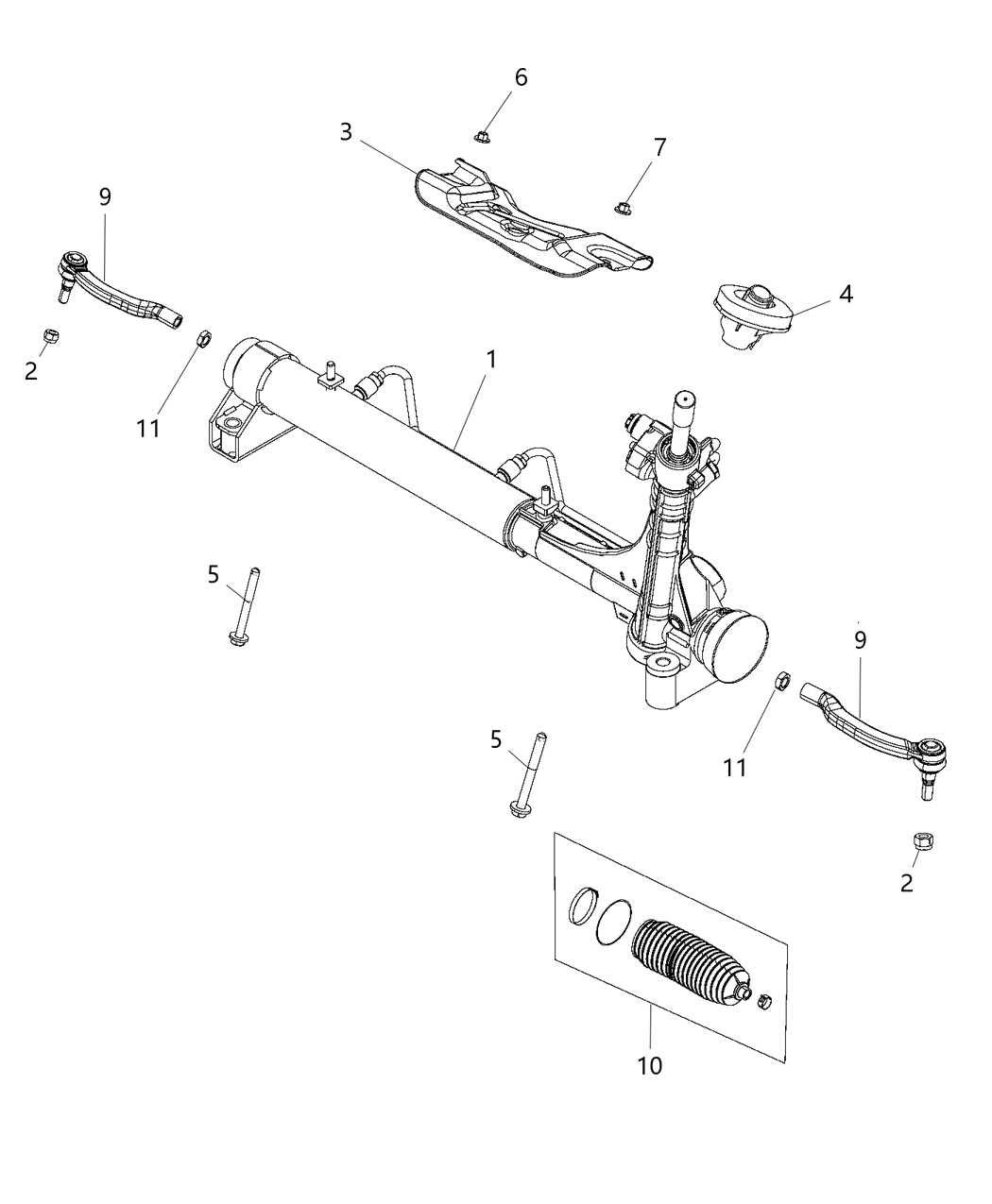 Mopar 68440709AA Tie Rod Boot