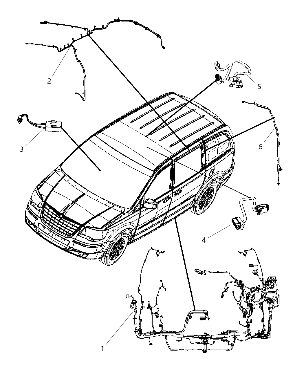 Mopar 68032020AB Wiring Body Upper