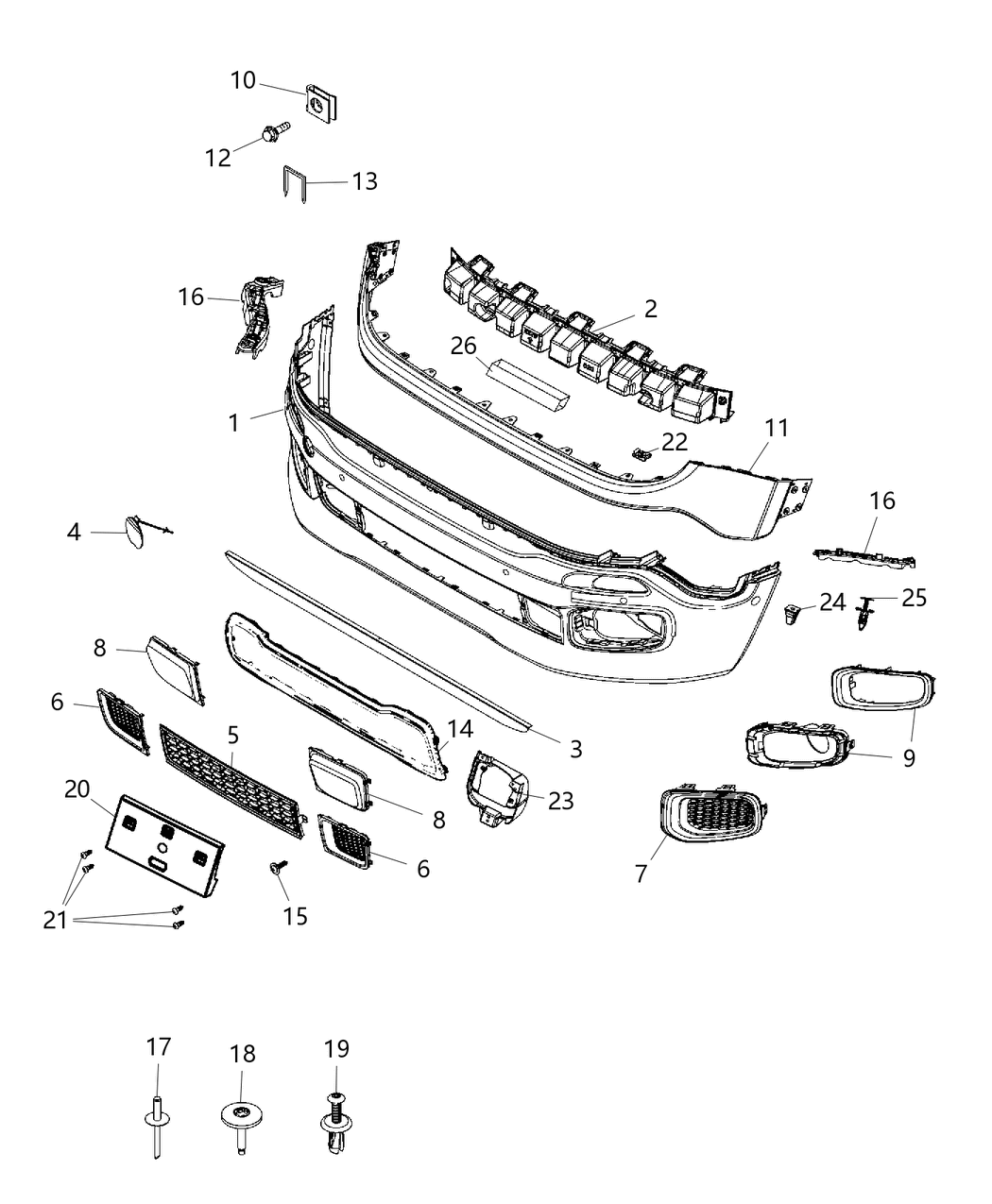 Mopar 6102442AA Nut Spring M4.8X1.59
