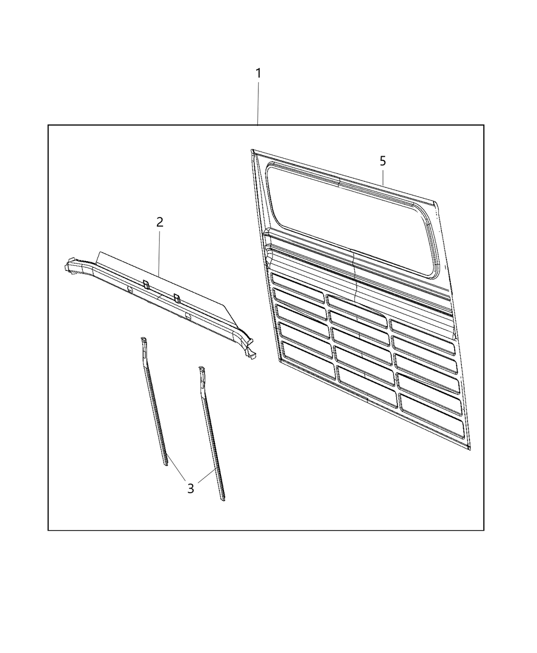 Mopar 68184157AB Panel Cab Back