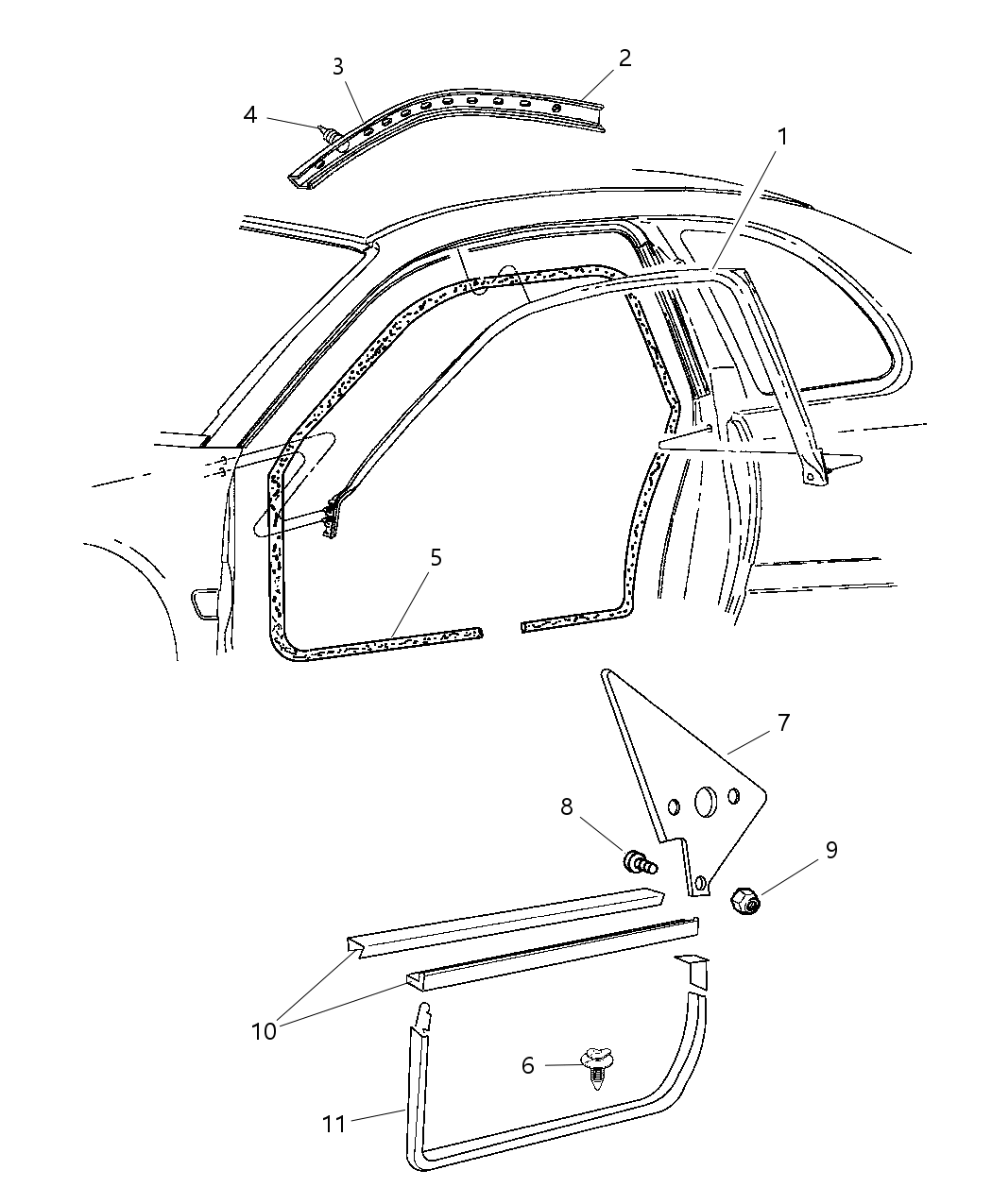 Mopar GM66DX9AB Welt Door Opening