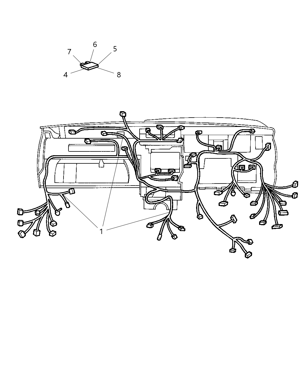 Mopar 56010364AG Wiring Instrument Panel