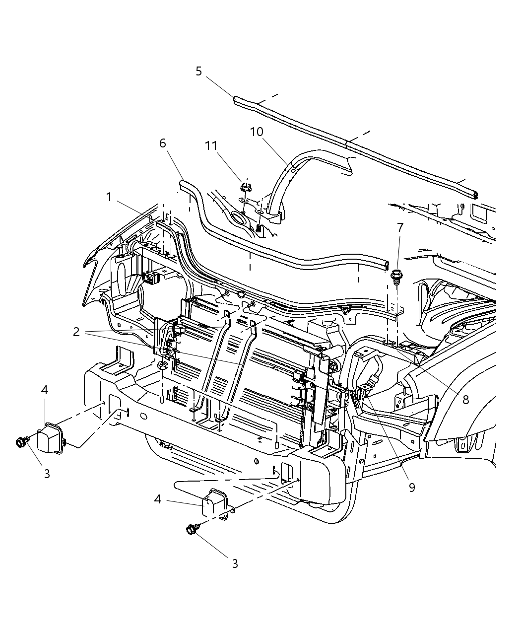 Mopar 5143322AB Crossmember Radiator