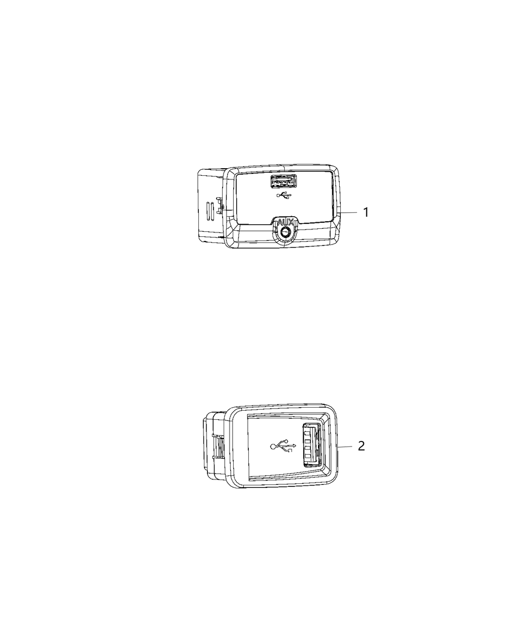 Mopar 5NX49JXWAA USB Portion Media Hub