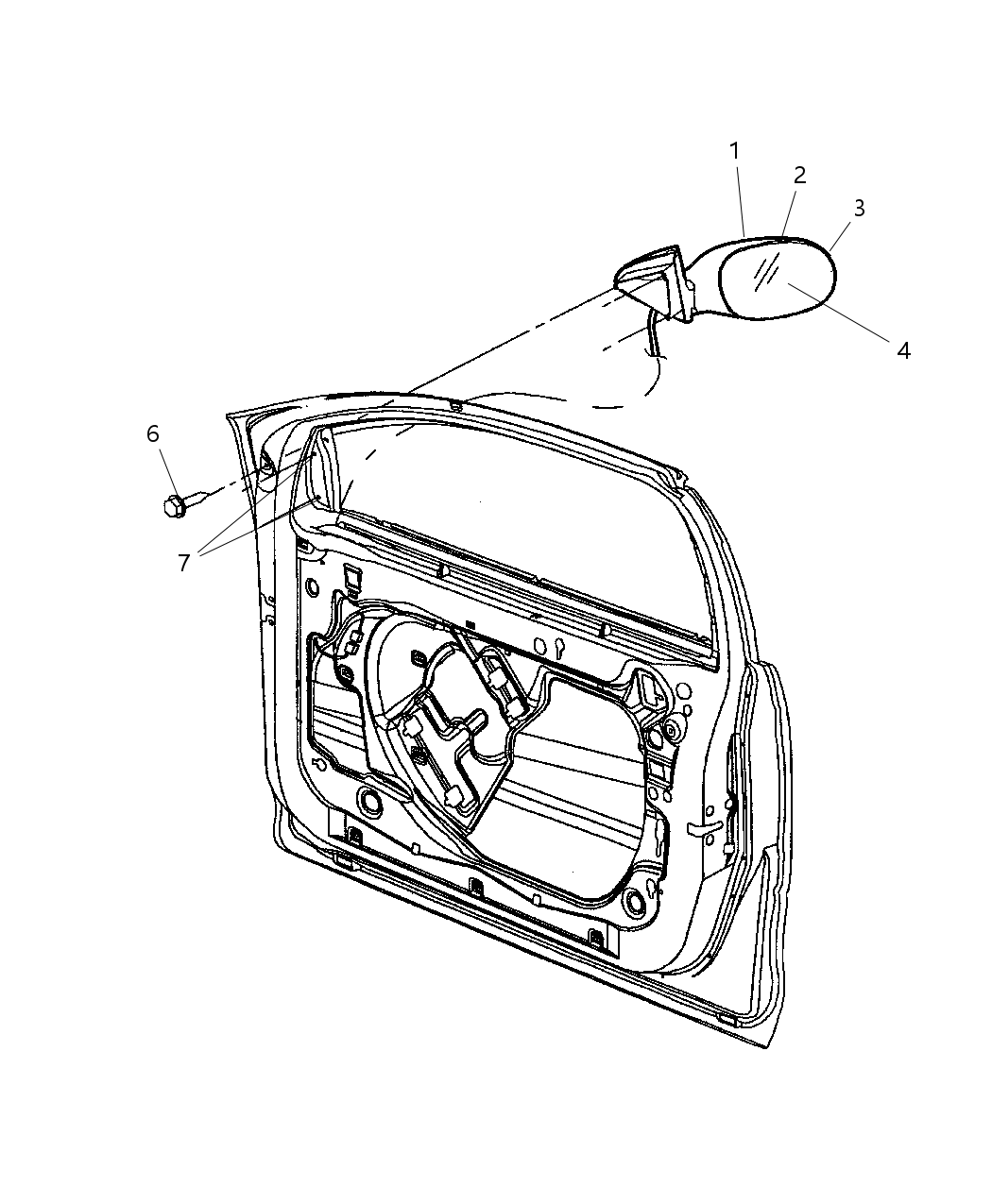 Mopar 4805738AB Mirror Outside Rearview, Folding Arabic