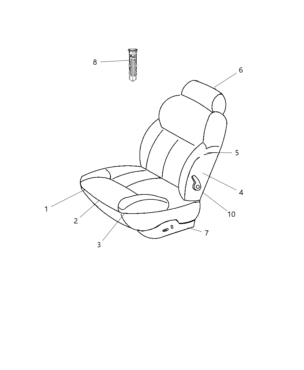 Mopar XF041DVAA Headrest Front